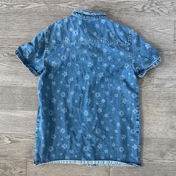 🌼RAGGED PRIEST🌼 Blue Floral Denim Mini Dress, Size M - Picture 9 of 9
